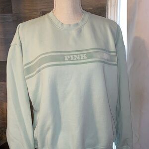 PINK Victoria's Secret Light Green Crewneck Sweatshirt